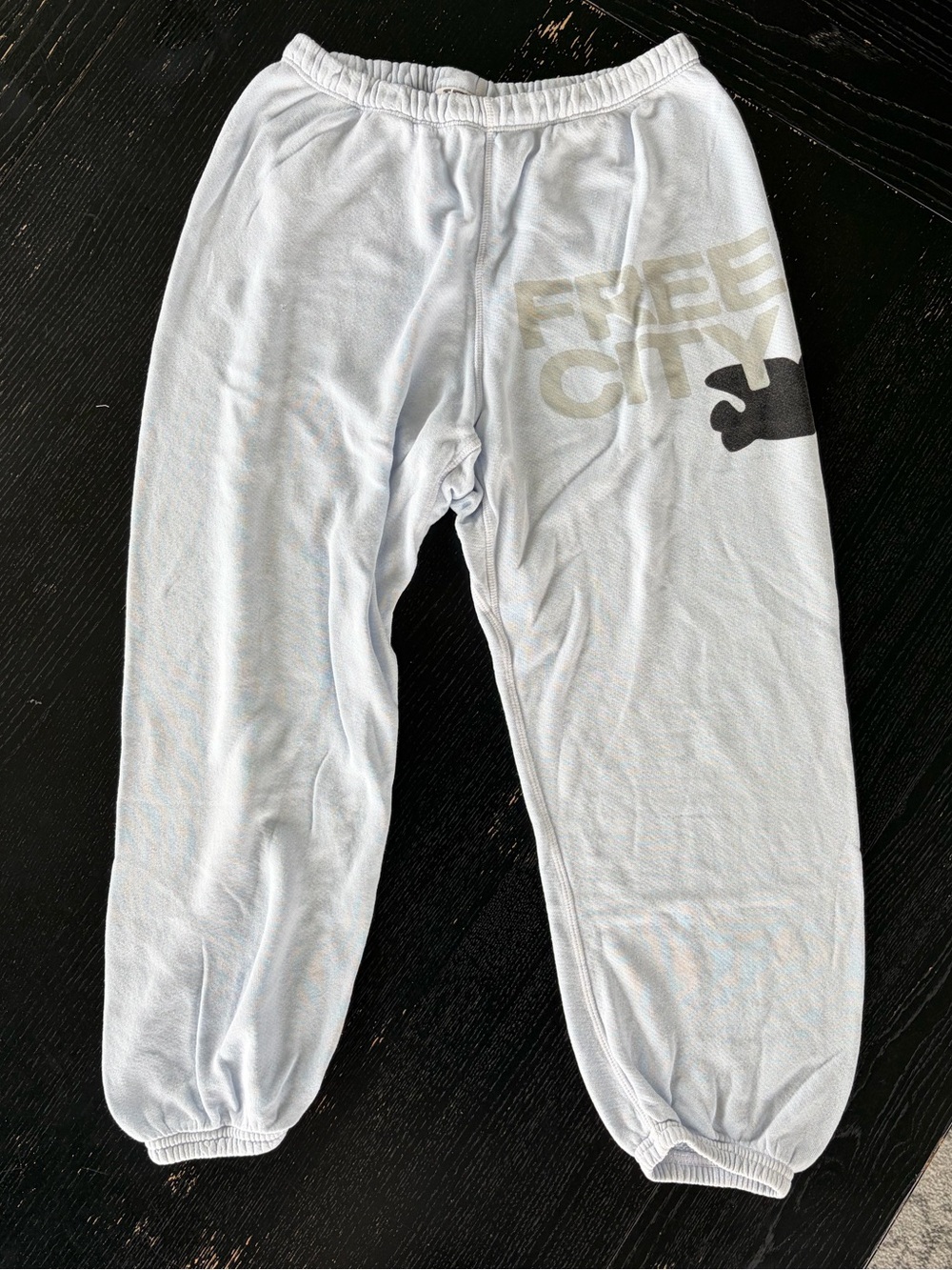 freecity Pale Blue Grey Logo Sweatpants
